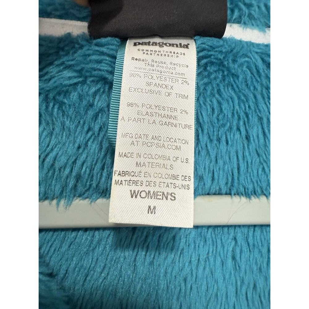 Patagonia Women's R3 Hi-Loft Hoodie Fleece Jacket Turquoise Size M Full Zip - Picture 3 of 16